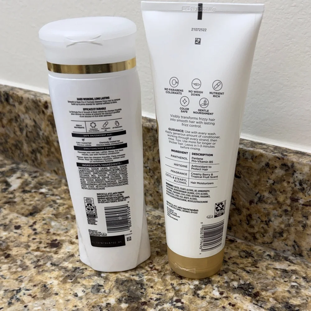 NWT Pantene Pro-V Smooth & Sleek Shampoo and Conditioner